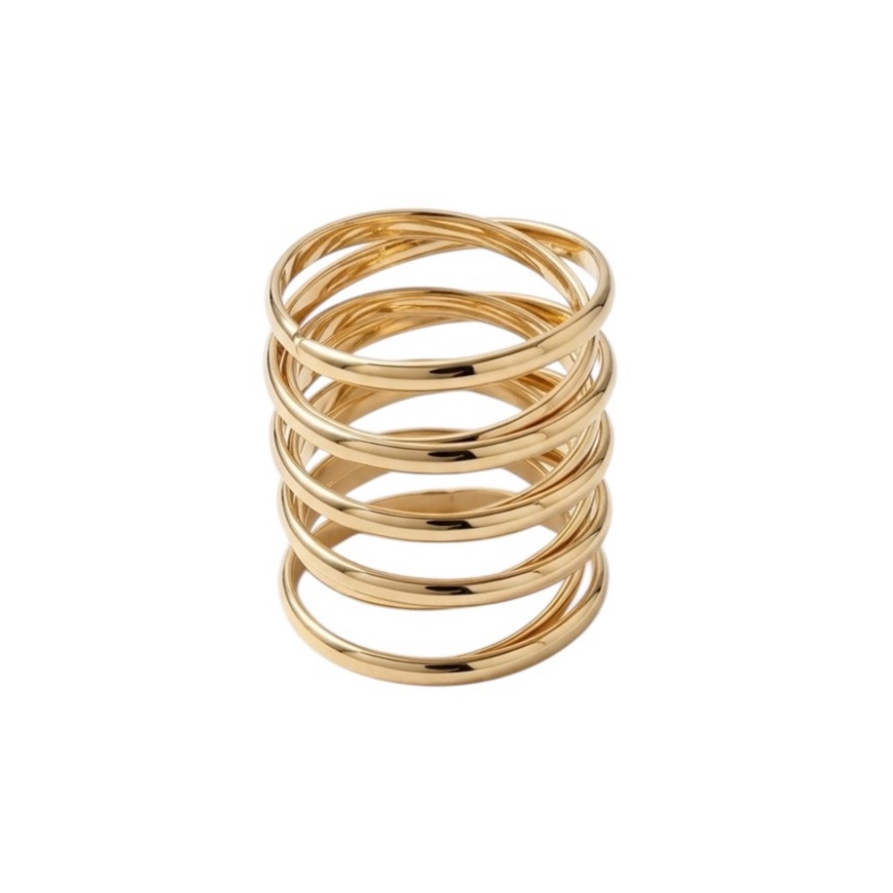 5/$15 🩷 MUST BUNDLE Minimalist Gold Multi-Band Stackable Ring - Women Jewelry